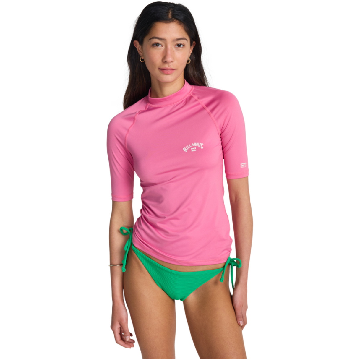 2026 Billabong Womens Tropical Surf Short Sleeve Rash Vest EBJWR03041 - Guava